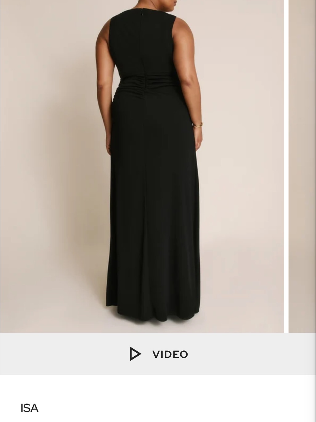 Women's Black Sleeveless Split-Front Evening Dress — image 4 of 8